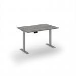 Elev8 Eco 1200w desk Elev8 Eco straight sit-stand desk 1200mm x 800mm - silver frame, grey oak top EVE-1200-S-GO