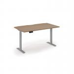 Elev8 economy single motor sit stand desk 1400x800 silver frame - beech top EVE-1400-B