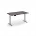 Elev8 economy single motor sit stand desk 1400x800 silver frame - grey oak top EVE-1400-GO