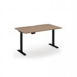 Elev8 Eco 1400w desk Elev8 Eco straight sit-stand desk 1400mm x 800mm - black frame, beech top EVE-1400-K-B