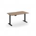 Elev8 Eco 1400w desk Elev8 Eco straight sit-stand desk 1400mm x 800mm - black frame, beech top EVE-1400-K-B