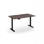 Elev8 Eco 1400w desk Elev8 Eco straight sit-stand desk 1400mm x 800mm - black frame, walnut top EVE-1400-K-W
