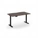 Elev8 Eco 1400w desk Elev8 Eco straight sit-stand desk 1400mm x 800mm - black frame, walnut top EVE-1400-K-W