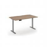 Elev8 Eco 1400w desk Elev8 Eco straight sit-stand desk 1400mm x 800mm - silver frame, beech top EVE-1400-S-B