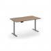 Elev8 Eco 1400w desk Elev8 Eco straight sit-stand desk 1400mm x 800mm - silver frame, beech top EVE-1400-S-B