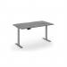 Elev8 Eco 1400w desk Elev8 Eco straight sit-stand desk 1400mm x 800mm - silver frame, grey oak top EVE-1400-S-GO