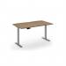 Elev8 Eco 1400w desk Elev8 Eco straight sit-stand desk 1400mm x 800mm - silver frame, oak top EVE-1400-S-O