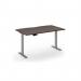 Elev8 Eco 1400w desk Elev8 Eco straight sit-stand desk 1400mm x 800mm - silver frame, walnut top EVE-1400-S-W