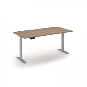 Elev8 economy single motor sit stand desk 1600x800 silver frame -
