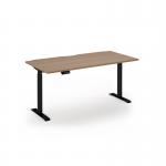 Elev8 Eco 1600w desk Elev8 Eco straight sit-stand desk 1600mm x 800mm - black frame, beech top EVE-1600-K-B