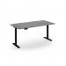 Elev8 Eco 1600w desk Elev8 Eco straight sit-stand desk 1600mm x 800mm - black frame, grey oak top EVE-1600-K-GO