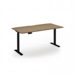 Elev8 Eco 1600w desk Elev8 Eco straight sit-stand desk 1600mm x 800mm - black frame, oak top EVE-1600-K-O