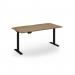 Elev8 Eco 1600w desk Elev8 Eco straight sit-stand desk 1600mm x 800mm - black frame, oak top EVE-1600-K-O