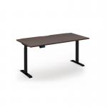 Elev8 Eco 1600w desk Elev8 Eco straight sit-stand desk 1600mm x 800mm - black frame, walnut top EVE-1600-K-W