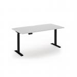 Elev8 Eco 1600w desk Elev8 Eco straight sit-stand desk 1600mm x 800mm - black frame, white top EVE-1600-K-WH