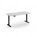Elev8 Eco 1600w desk Elev8 Eco straight sit-stand desk 1600mm x 800mm - black frame, white top EVE-1600-K-WH