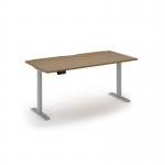 Elev8 economy single motor sit stand desk 1600x800 silver frame - oak top EVE-1600-O