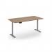 Elev8 Eco 1600w desk Elev8 Eco straight sit-stand desk 1600mm x 800mm - silver frame, beech top EVE-1600-S-B