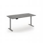 Elev8 Eco 1600w desk Elev8 Eco straight sit-stand desk 1600mm x 800mm - silver frame, grey oak top EVE-1600-S-GO