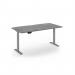 Elev8 Eco 1600w desk Elev8 Eco straight sit-stand desk 1600mm x 800mm - silver frame, grey oak top EVE-1600-S-GO