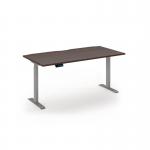Elev8 Eco 1600w desk Elev8 Eco straight sit-stand desk 1600mm x 800mm - silver frame, walnut top EVE-1600-S-W