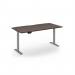 Elev8 Eco 1600w desk Elev8 Eco straight sit-stand desk 1600mm x 800mm - silver frame, walnut top EVE-1600-S-W