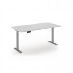 Elev8 Eco 1600w desk Elev8 Eco straight sit-stand desk 1600mm x 800mm - silver frame, white top EVE-1600-S-WH