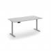 Elev8 economy single motor sit stand desk 1600x800 silver frame - white top EVE-1600-WH