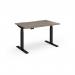 Elev8 Luxe Straight Sit-Stand Desk 1200mm x 800mm - Black Frame Nebraska Oak Top EVL-1200-K-NO