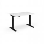 Elev8 Luxe Straight Sit-Stand Desk 1200mm x 800mm - Black Frame White Top EVL-1200-K-WH