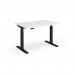 Elev8 Luxe Straight Sit-Stand Desk 1200mm x 800mm - Black Frame White Top EVL-1200-K-WH