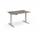 Elev8 Luxe Straight Sit-Stand Desk 1200mm x 800mm - Silver Frame Nebraska Oak Top EVL-1200-S-NO