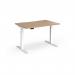 Elev8 Luxe Straight Sit-Stand Desk 1200mm x 800mm - White Frame Beech Top EVL-1200-WH-B