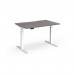 Elev8 Luxe Straight Sit-Stand Desk 1200mm x 800mm - White Frame Grey Oak Top EVL-1200-WH-GO