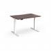 Elev8 Luxe Straight Sit-Stand Desk 1200mm x 800mm - White Frame Walnut Top EVL-1200-WH-W