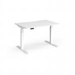 Elev8 Luxe Straight Sit-Stand Desk 1200mm x 800mm - White Frame White Top EVL-1200-WH-WH