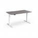 Elev8 Luxe Straight Sit-Stand Desk 1400mm x 800mm - White Frame Grey Oak Top EVL-1400-WH-GO