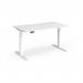 Elev8 Luxe Straight Sit-Stand Desk 1400mm x 800mm - White Frame White Top EVL-1400-WH-WH