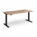 Elev8 Luxe Straight Sit-Stand Desk 1800mm x 800mm - Black Frame Beech Top EVL-1800-K-B