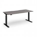 Elev8 Luxe Straight Sit-Stand Desk 1800mm x 800mm - Black Frame Grey Oak Top EVL-1800-K-GO