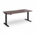 Elev8 Luxe Straight Sit-Stand Desk 1800mm x 800mm - Black Frame Walnut Top EVL-1800-K-W