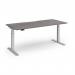 Elev8 Luxe Straight Sit-Stand Desk 1800mm x 800mm - Silver Frame Grey Oak Top EVL-1800-S-GO