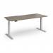Elev8 Luxe Straight Sit-Stand Desk 1800mm x 800mm - Silver Frame Nebraska Oak Top EVL-1800-S-NO