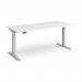 Elev8 Luxe Straight Sit-Stand Desk 1800mm x 800mm - Silver Frame White Top EVL-1800-S-WH