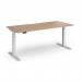 Elev8 Luxe Straight Sit-Stand Desk 1800mm x 800mm - White Frame Beech Top EVL-1800-WH-B