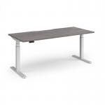 Elev8 Luxe Straight Sit-Stand Desk 1800mm x 800mm - White Frame Grey Oak Top EVL-1800-WH-GO