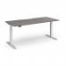 Elev8 Luxe Straight Sit-Stand Desk 1800mm x 800mm - White Frame Grey Oak Top EVL-1800-WH-GO