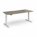 Elev8 Luxe Straight Sit-Stand Desk 1800mm x 800mm - White Frame Nebraska Oak Top EVL-1800-WH-NO