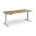 Elev8 Luxe Straight Sit-Stand Desk 1800mm x 800mm - White Frame Oak Top EVL-1800-WH-O