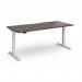 Elev8 Luxe Straight Sit-Stand Desk 1800mm x 800mm - White Frame Walnut Top EVL-1800-WH-W